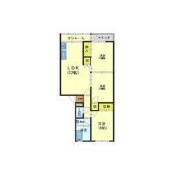 新庄マンションの物件間取画像